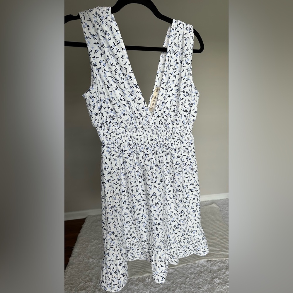 Liberty Love Blue and White Floral Wrap Top